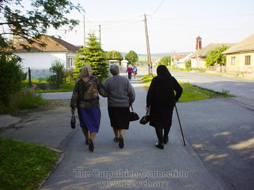 Walking home from Church in Plavnica